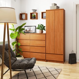 Bestseller Regał biurowy szafa zamykany Grand 60x35x180 cm olcha mat 3
