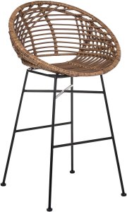 P&C 2 krzeseł barowych WINDOM Rattan Brązowy 3