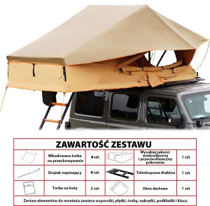 Einparts Automotive EINPARTS Namiot dachowy EPTENT04 239X139 CM do karawaningu Z materacem 50MM 7