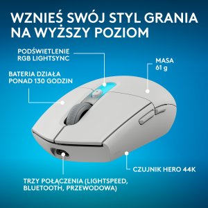 Mysz Logitech Logitech G305 X Superlight - White 2
