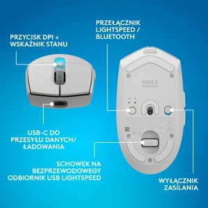 Mysz Logitech Logitech G305 X Superlight - White 10