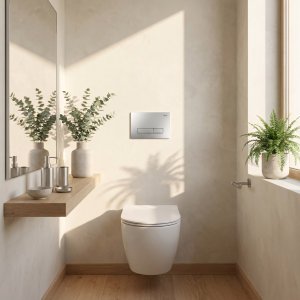 Zestaw podtynkowy Rea Stelaż Slim 024N do mis WC z przyciskiem HD Satin 8