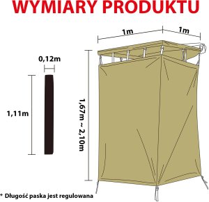 Namiot turystyczny Einparts Automotive EINPARTS PRZENOŚNY NAMIOT PRYSZNICOWY EPTENT06 Z TKANINĄ OXFORD DO KEMPINGU 7