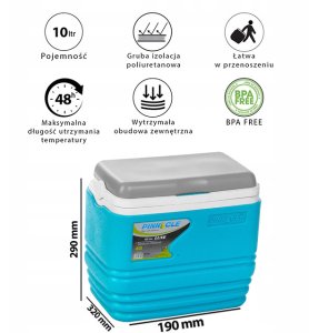 Kadax Zestaw lodówka turystyczna Pinnacle TPX 7013 10L Turkus +2 wkłady chłodzące 6