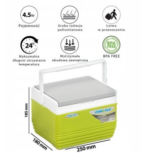 Krups Lodówka kempingowa Pinnacle TPX 6006 4,5L zielona + 2 wkłady 200ml ZESTAW 5