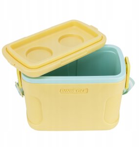 Continental Lodówka turystyczna prznośna żółta PINNACLE z paskiem 8L + butelka Aquaphor 3