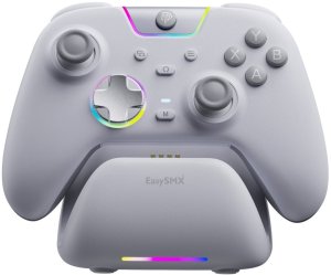 Pad EasySMX EasySMX X05Pro Pad bezprzewodowy PC/Switch/iOS/Android/Steam Deck biały + stacja dokujaca 2
