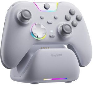 Pad EasySMX EasySMX X05Pro Pad bezprzewodowy PC/Switch/iOS/Android/Steam Deck biały + stacja dokujaca 3