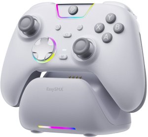 Pad EasySMX EasySMX X05Pro Pad bezprzewodowy PC/Switch/iOS/Android/Steam Deck biały + stacja dokujaca 4