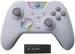 Pad EasySMX EasySMX X05Pro Pad bezprzewodowy PC/Switch/iOS/Android/Steam Deck biały + stacja dokujaca 6