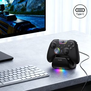 Pad EasySMX EasySMX X05Pro Pad bezprzewodowy PC/Switch/iOS/Android/Steam Deck czarny + stacja dokujaca 13