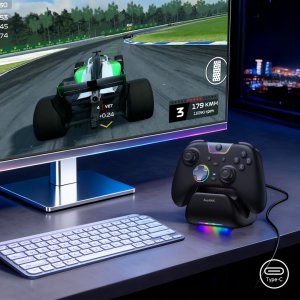 Pad EasySMX EasySMX X05Pro Pad bezprzewodowy PC/Switch/iOS/Android/Steam Deck czarny + stacja dokujaca 14