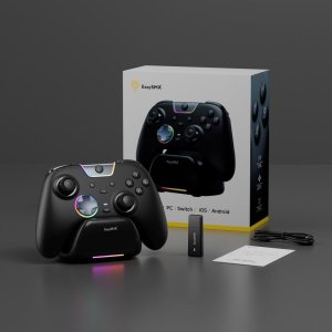 Pad EasySMX EasySMX X05Pro Pad bezprzewodowy PC/Switch/iOS/Android/Steam Deck czarny + stacja dokujaca 16