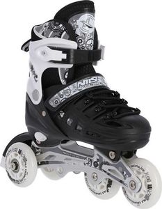 Rolki Nils Extreme NH10905 z wymienną płozą regulowane czarno-białe r. 35-38 7