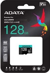 Karta ADATA Premier Pro MicroSDXC 128 GB Class 10 UHS-I/U3 A2 V30 (AUSDX128GUI3V30SA2-RA1) 2