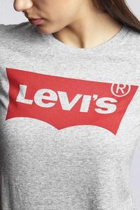 Levi`s THE PERFECT GRAPHIC TEE 0263 BETTER BATWING SMOKESTACK HEATHER - XS - damskie - szary 2