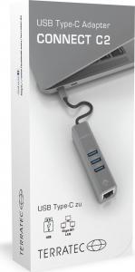 HUB USB TerraTec Connect C2 1x RJ-45  + 3x USB-A 3.0 (251735) 3