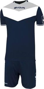 Givova Givova Komplet Piłkarski Kit Campo Granatowo-szary 2XS 2