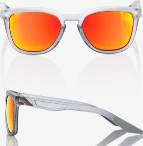 100% Okulary Hudson Soft Tact Translucent Crystal Grey HiPER Red Multilayer Mirror Lens 2