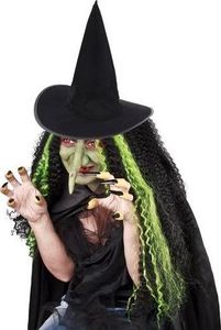 GoDan Kapelusz czarownicy flokowany na Halloween - 1 szt. uniwersalny 2