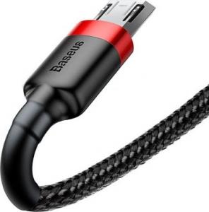 Kabel USB Baseus USB-A - microUSB 3 m Czarno-czerwony (CAMKLF-H91) 4