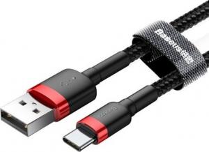 Kabel USB Baseus USB-A - USB-C 3 m Czarno-czerwony (CATKLF-U91) 3