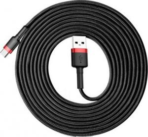 Kabel USB Baseus USB-A - USB-C 3 m Czarno-czerwony (CATKLF-U91) 8
