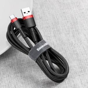 Kabel USB Baseus USB-A - USB-C 3 m Czarno-czerwony (CATKLF-U91) 9