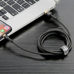 Kabel USB Baseus USB-A - Lightning 3 m Czarno-złoty (CALKLF-RV1) 6