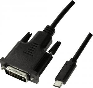 Kabel USB LogiLink USB-C - DVI-D 1.8 m Czarny (UA0331) 3
