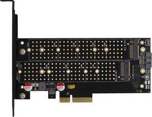 Kontroler Axagon PCIe 3.0 x4 - NVMe M-key + SATA B-key (PCEM2-D) 3