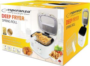 Frytkownica Esperanza Frytownica Esperanza SPRING ROLL EKG012 (2,5 l; 1800W; kolor biały) (EKG012) - AGDESPFRY0001 2