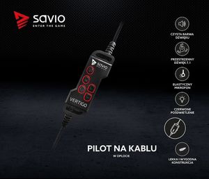 Słuchawki Savio Vertigo Czarne (SAVIO VERTIGO) 4