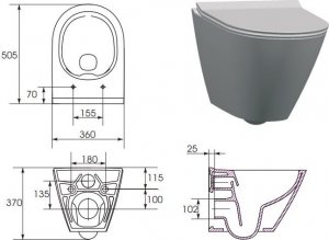 Miska WC Cersanit City Oval Clean On z deską wolnoopadającą (K701-104) 4