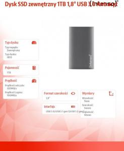 Dysk zewnętrzny SSD Intenso Portable SSD Premium Edition 1TB Szary (3823460) 4