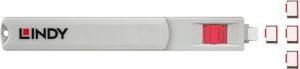 Lindy Zestaw 4 blokad USB-C Czerwony 2