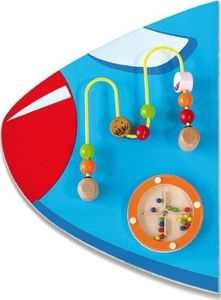Viga Sensoryczna Edukacyjna Tablica Drewniana Manipulacyjna Samolot 3
