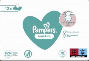 Pampers Chusteczki nawilżane Sensitive 12x52szt. 3