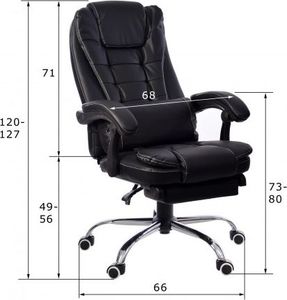Krzesło biurowe Giosedio FBK004R Czarne 7