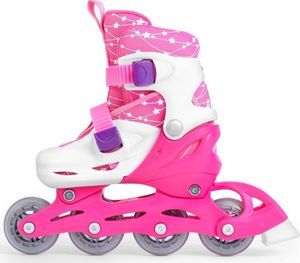 Rolki SMJ sport Combo Set 2w1 z wymienną płozą regulowane różowe r. 30-33 7