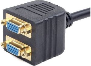 Gembird D-Sub (VGA) x2 D-Sub (VGA), 0.2m, Czarny (CC-VGAX2-20CM) 3