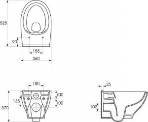 Miska WC Cersanit Moduo Clean on + Deska Wrap Slim Dur wolnoopadająca (K701-262-ECO) 3