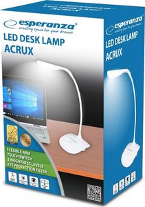 Lampka biurkowa Esperanza biała  (ELD103W - 5901299942338) 3