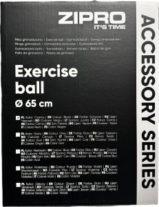 Zipro Piłka gimnastyczna Anti-Burst 65 cm czarna 5