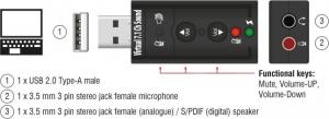 Karta dźwiękowa Delock USB 2.0 Virtual 7.1 S/PDIF (63926) 3
