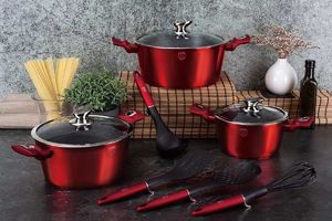 Berlinger Haus Zestaw garnków METALLIC BURGUNDY [BH-6162] 7