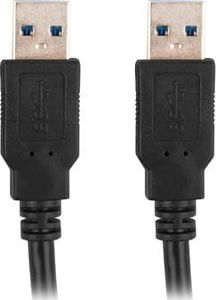 Kabel USB Lanberg USB-A - USB-A 1 m Czarny (CA-USBA-30CU-0010-BK) 2