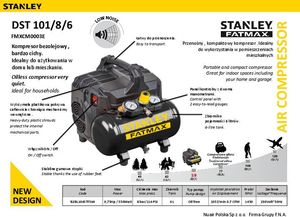 Sprężarka Stanley DST 101/8/6 8bar 6L (B2BL104STF564) 2