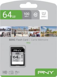 Karta PNY Elite MicroSDXC 64 GB Class 10 UHS-I/U1 A1 V10 (P-SDUX64U185GW-GE) 2