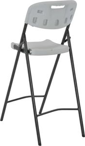 vidaXL składane krzesła barowe, 2 sztuki, HDPE i stal, białe (44561) 5